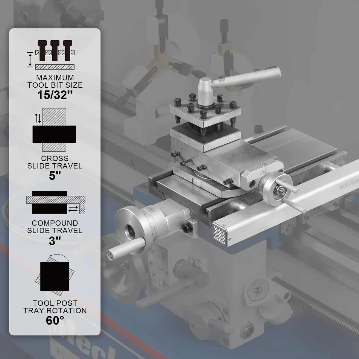 1.5‘’ Spindle Bore Metal Lathe Machine 10'' x 30'' High Precision Brushless Motor Benchtop 0-2000 RPM  Variable Speed Metal Working Machine