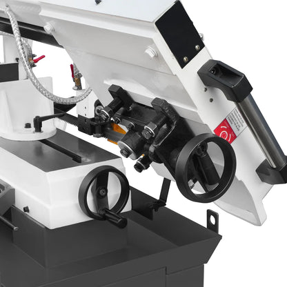 Metal Cutting Band Saw, 10" Round / 18"x5" Rectangular Capacity, 2HP 1.5kW Motor, 4-Speed (35-114 MPM), Horizontal Bandsaw with 0-45° Swivel, Hydraulic Downfeed, 230V 1PH 60Hz, Industrial Grade for Steel, Aluminum & Alloys BS-1018B