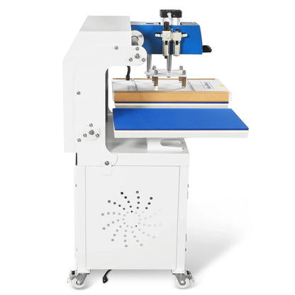 16x24 Inch Commercial Pneumatic Dual Platen Heat Press - Auto Lift Sublimation Transfer Machine with Storage Base Cabinet (110V 1650W)