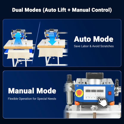 24x32 Inch (60x80cm) Industrial Pneumatic Dual Platen Heat Press - Auto Lift Digital Sublimation Transfer Machine (220V 8HP)