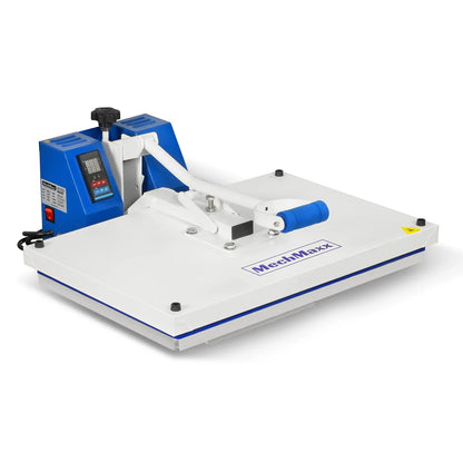 16"x24" (40x60cm) Manual Heat Press 110V 1.87HP/1400W - Teflon-Coated Aluminum Heating Plate, Iron Worktable, High Pressure for Heat Transfer
