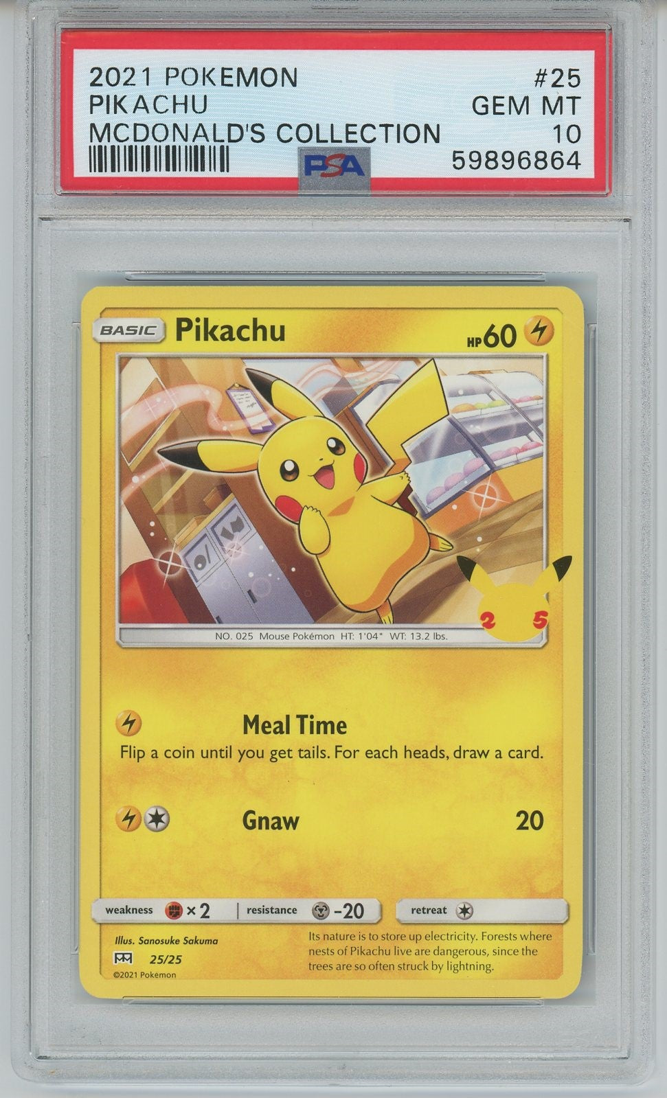 PSA (Gem MT 10) Pikachu #25 - Pokemon Mcdonald'S Collection (#59896864)