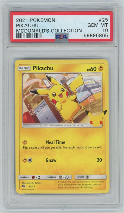 PSA (Gem MT 10) Pikachu #25 - Pokemon Mcdonald'S Collection (#59896865)