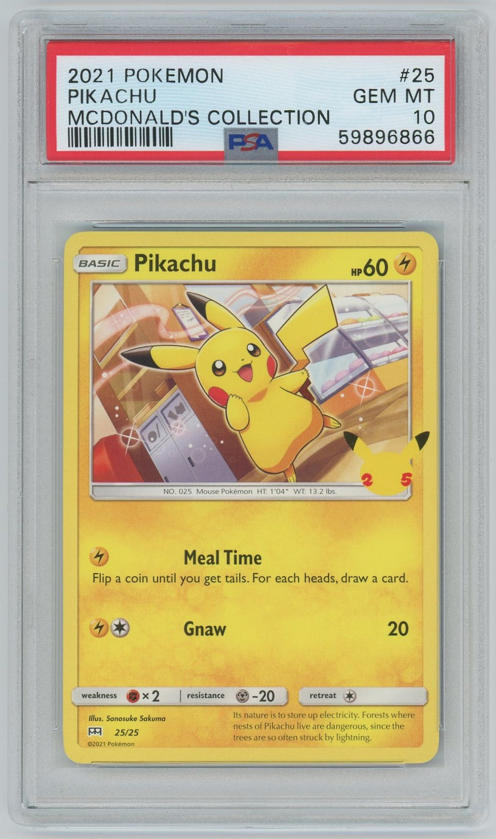 PSA (Gem MT 10) Pikachu #25 - Pokemon Mcdonald'S Collection (#59896866)
