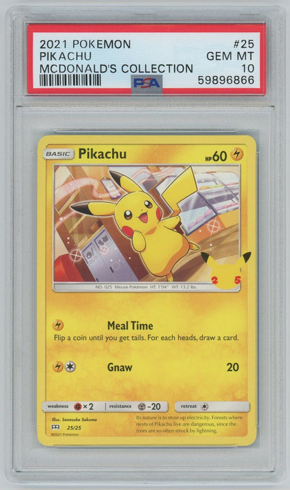 PSA (Gem MT 10) Pikachu #25 - Pokemon Mcdonald'S Collection (#59896866)