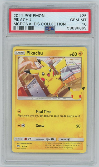 PSA (Gem MT 10) Pikachu #25 - Pokemon Mcdonald'S Collection (#59896869)