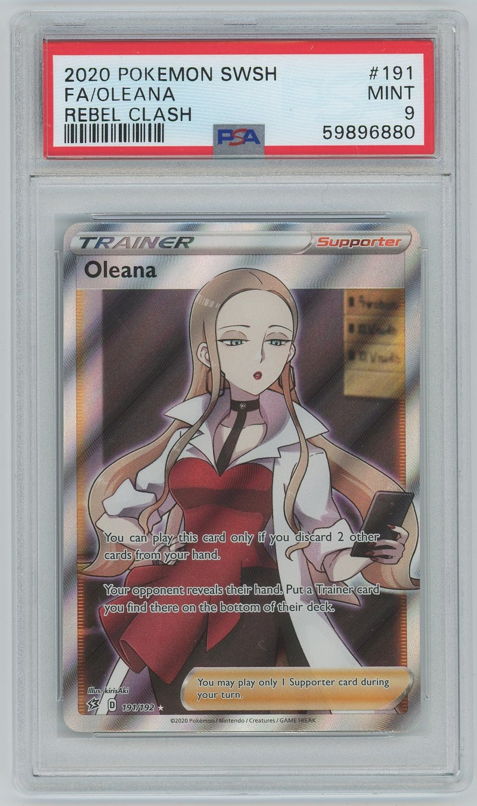 PSA (MINT 9) Fa/oleana #191 - Pokemon Sword & Shield Rebel Clash (#59896880)