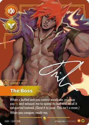 Sett - The Boss (Signature) (310*/298) - Origins Foil