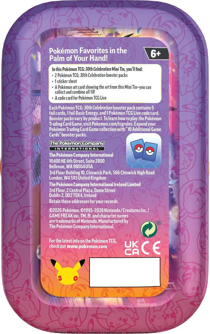 Pokémon TCG: 30th Celebration (Anniversary) Mini Tins[Zapdos]