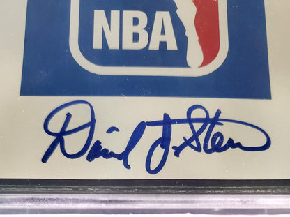 David Stern Autographed 8.5x11 Photo Sheet NBA Commissioner Beckett BAS Stock #196051