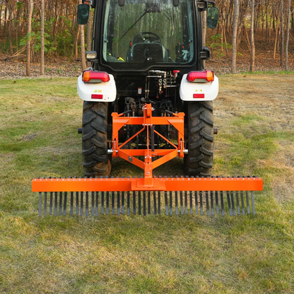 84" Landscape Rake with 42 Tines 3 Point Hitch Tractor Attachment,  LR84