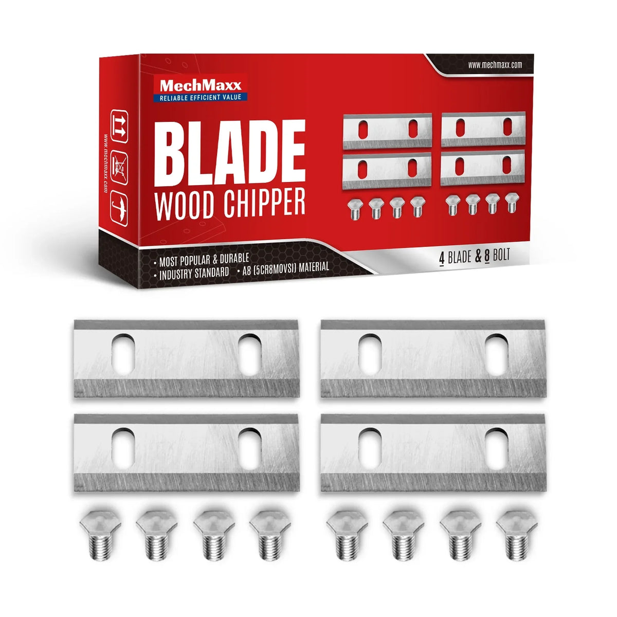 ( 1 Pack / 4 Pcs ) Blade for Wood Chipper GC75 (SKU: 110900）