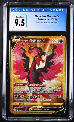 CGC (9.5) Galarian Moltres V #183/172 - Brilliant Stars (#4040776050)