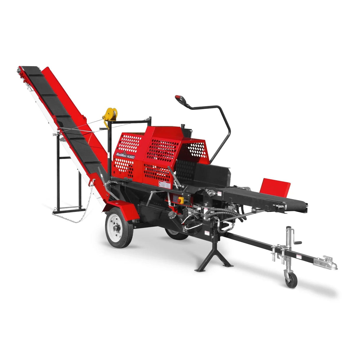 Honda GX390 Engine Firewood Log Splitter Processor with Conveyor,  20ton Splitting Force 22.5" x 15" Log Capacity,  18" Chainsaw,  HLS20