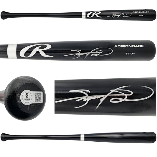 Sammy Sosa Autographed Black Rawlings Adirondack Pro Baseball Bat Chicago Cubs Beckett BAS Witness