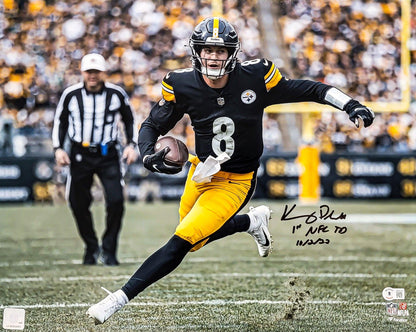 Kenny Pickett Autographed 16x20 Photo Pittsburgh Steelers "1st NFL TD 10/2/22" Beckett BAS Witness Stock #209534