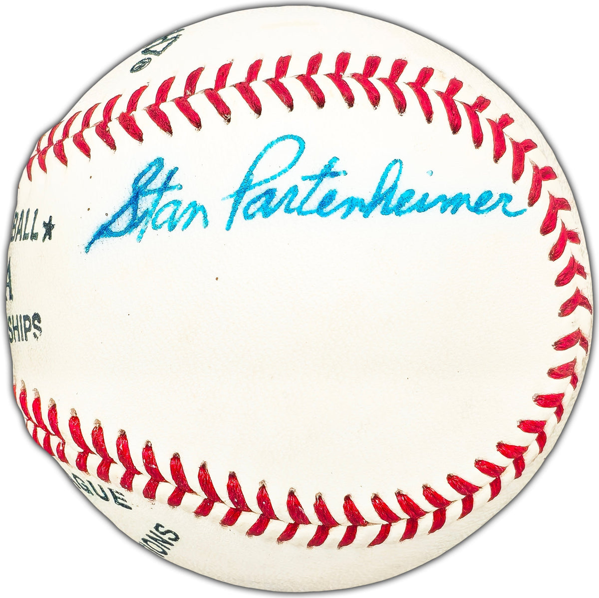 Stan Partenheimer Autographed Official NCAA Baseball 1944 Boston Red Sox Beckett BAS #BK44460