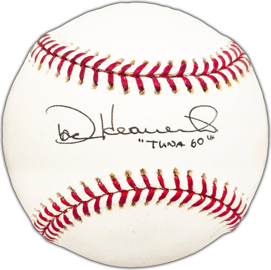 Dave Heaverlo Autographed Official MLB Baseball San Francisco Giants, Oakland A's "Tuna 60" Beckett BAS #BK44516