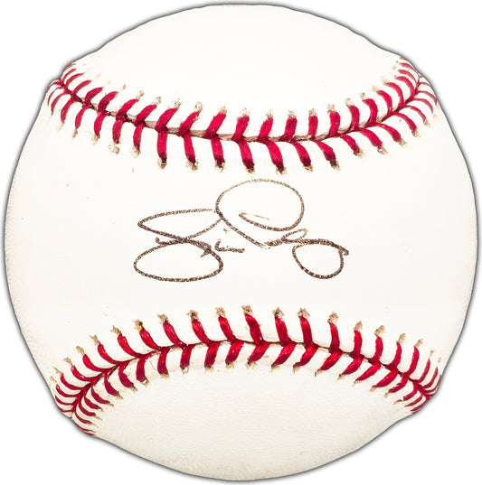 Jim Presley Autographed Official MLB Baseball Seattle Mariners, Atlanta Braves Beckett BAS #BK44520