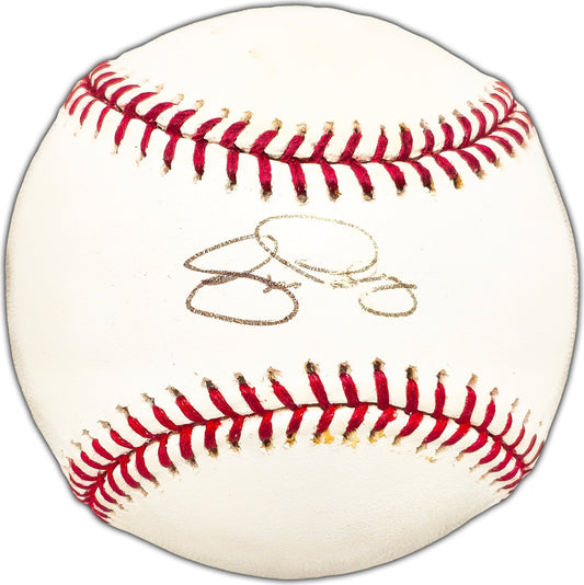 Jim Presley Autographed Official MLB Baseball Seattle Mariners, Atlanta Braves Beckett BAS #BK44521