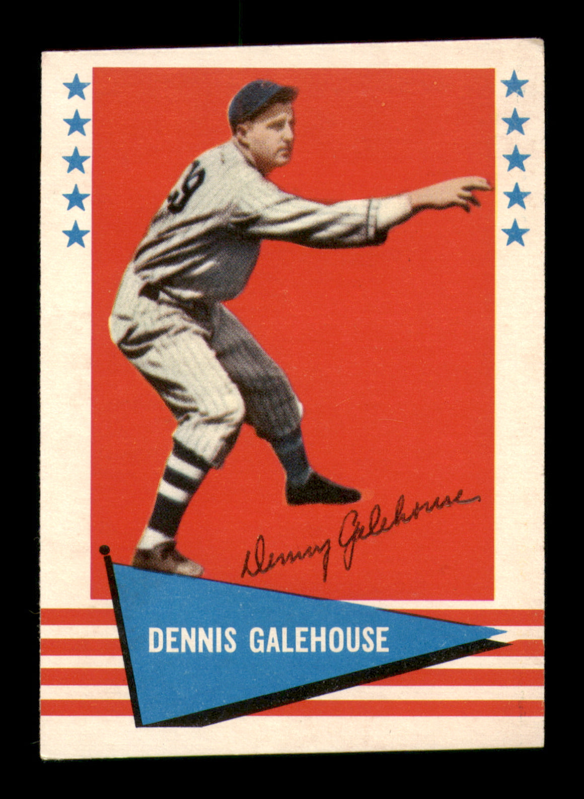 Dennis Denny Galehouse Autographed 1961 Fleer Card #107 Cleveland