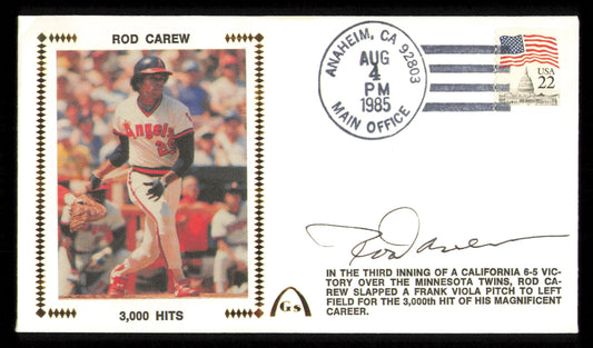 Rod Carew Autographed 1985 First Day Cover California Angels
