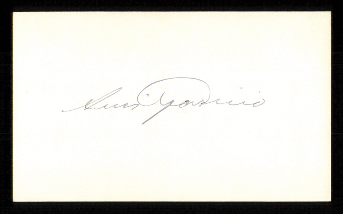 Luis Aparicio Autographed 3x5 Index Card Chicago White Sox
