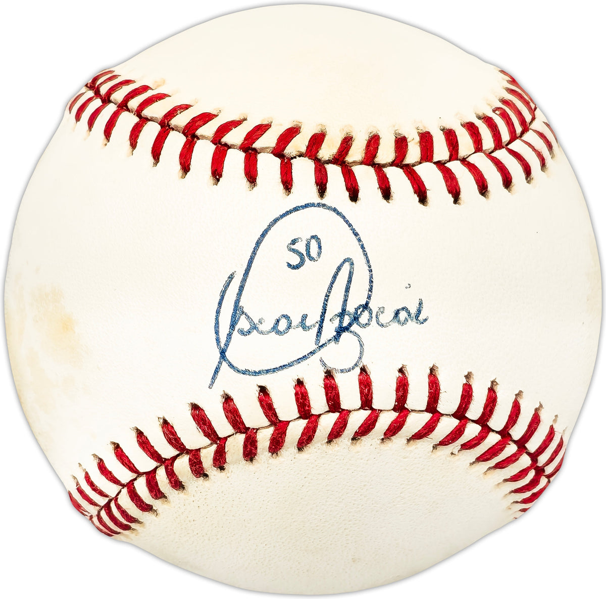 Oscar Azocar Autographed Official AL Baseball New York Yankees, San Diego Padres Beckett BAS QR #BL93627