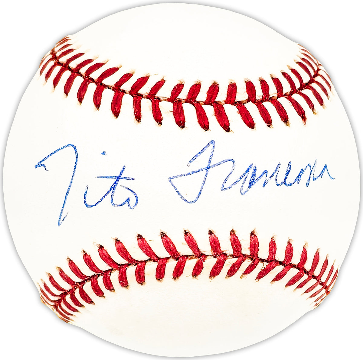 Tito Francona Autographed Official NL Baseball Cleveland Indians Beckett BAS QR #BM25486