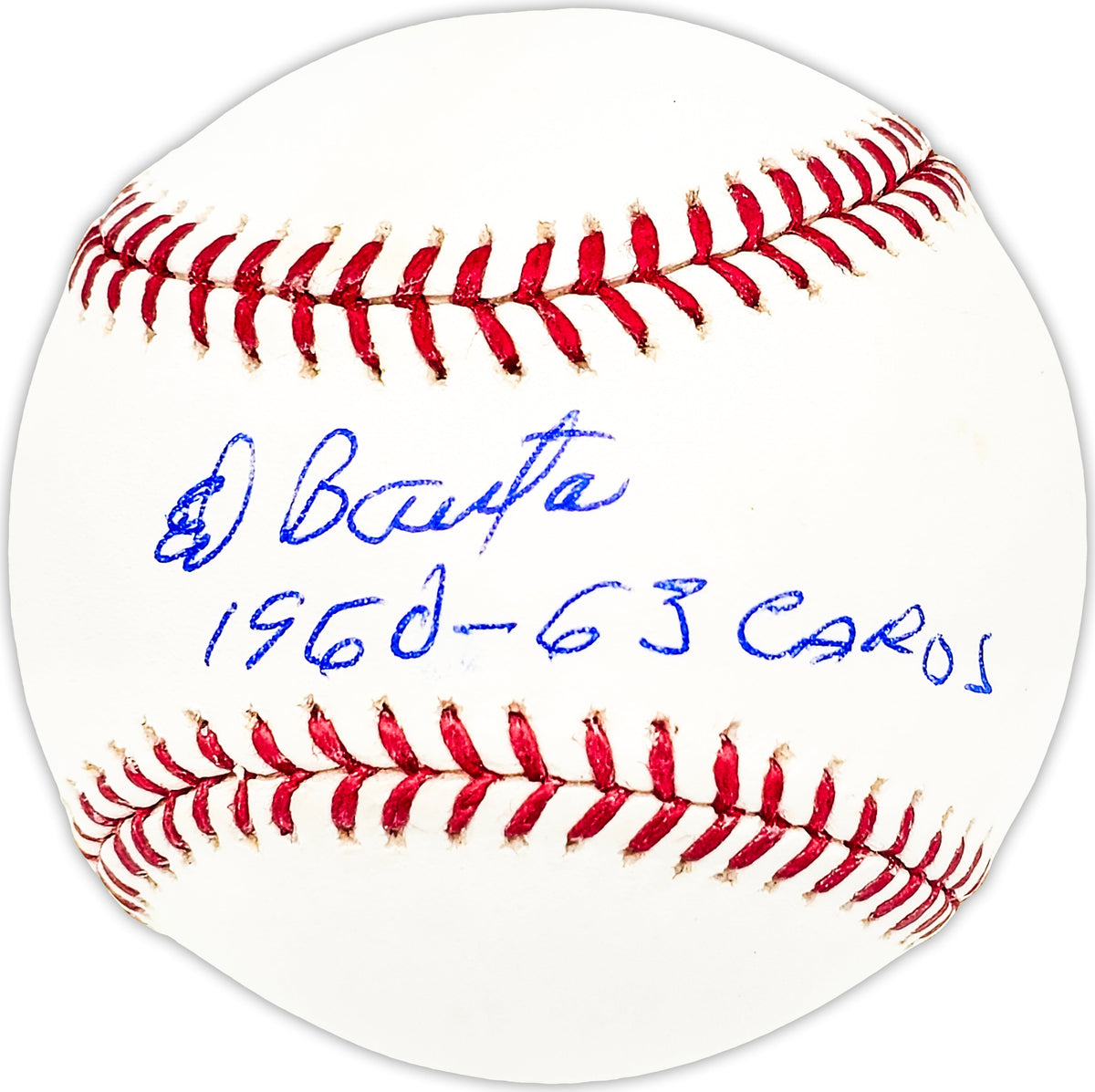 Ed Bauta Autographed Official MLB Baseball St. Louis Cardinals "1960-63 Cards" Beckett BAS QR #BM25544