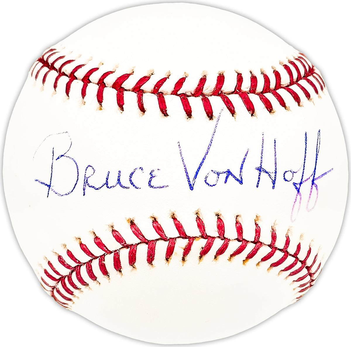 Bruce Von Hoff Autographed Official MLB Baseball Houston Astros Beckett BAS QR #BM25643