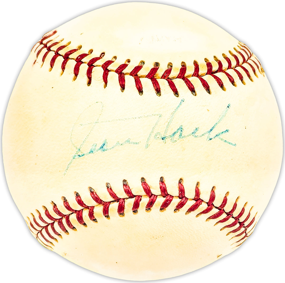 Stan Hack Autographed Official J. DeBeer & Son Baseball Chicago Cubs Beckett BAS QR #BM25672