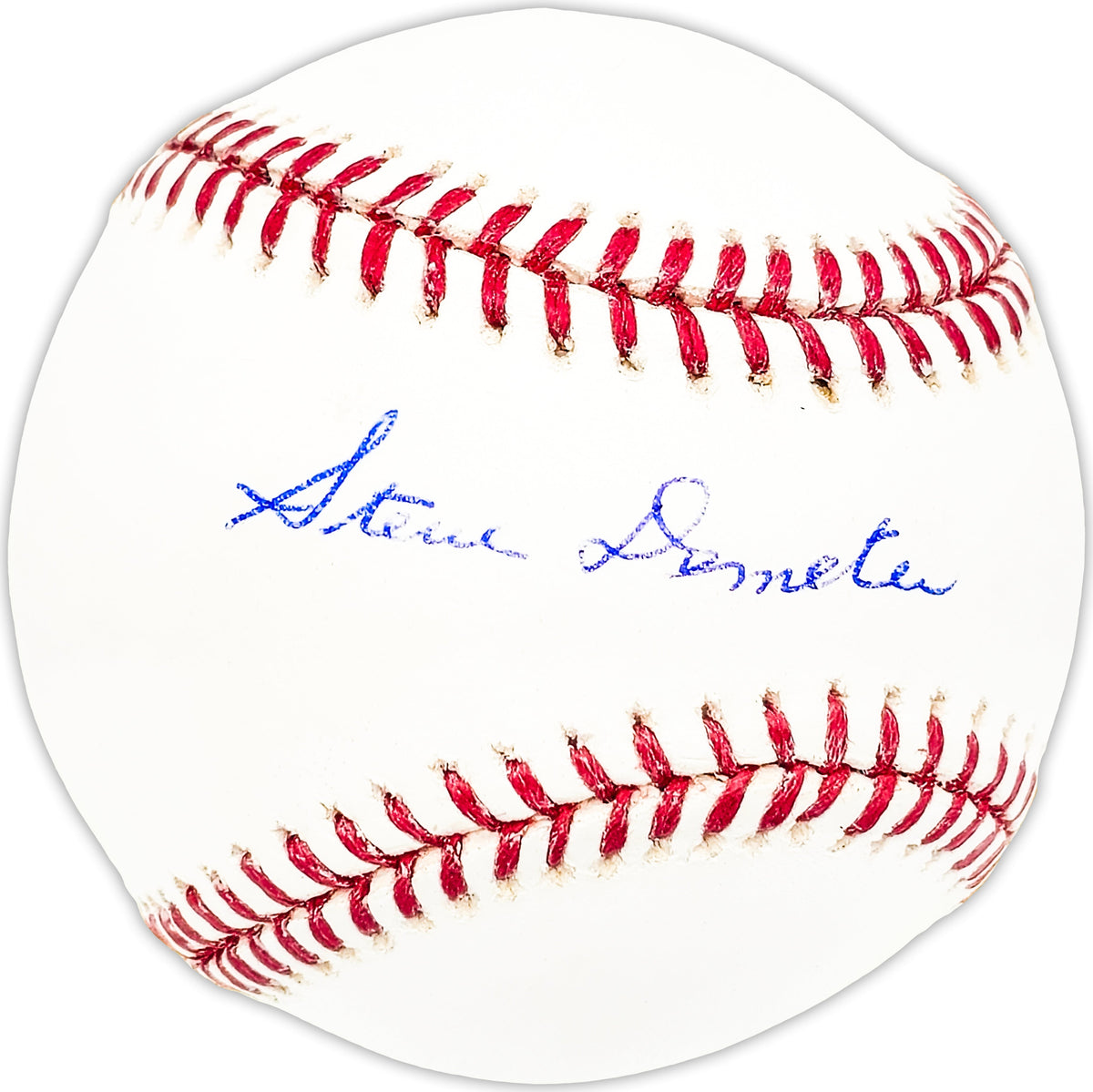 Steve Demeter Autographed Official MLB Baseball Detroit Tigers, Cleveland Indians Beckett BAS QR #BM25783