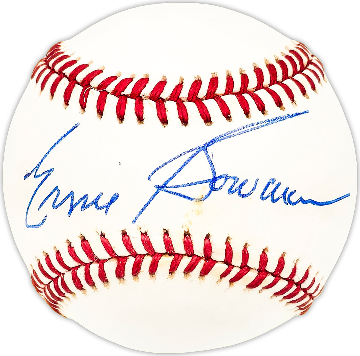 Ernie Bowman Autographed Official NL Baseball San Francisco Giants Beckett BAS QR #BM25831