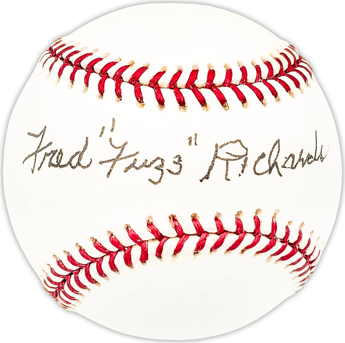 Fred "Fuzz" Richards Autographed Official MLB Baseball Chicago Cubs Beckett BAS QR #BM25293