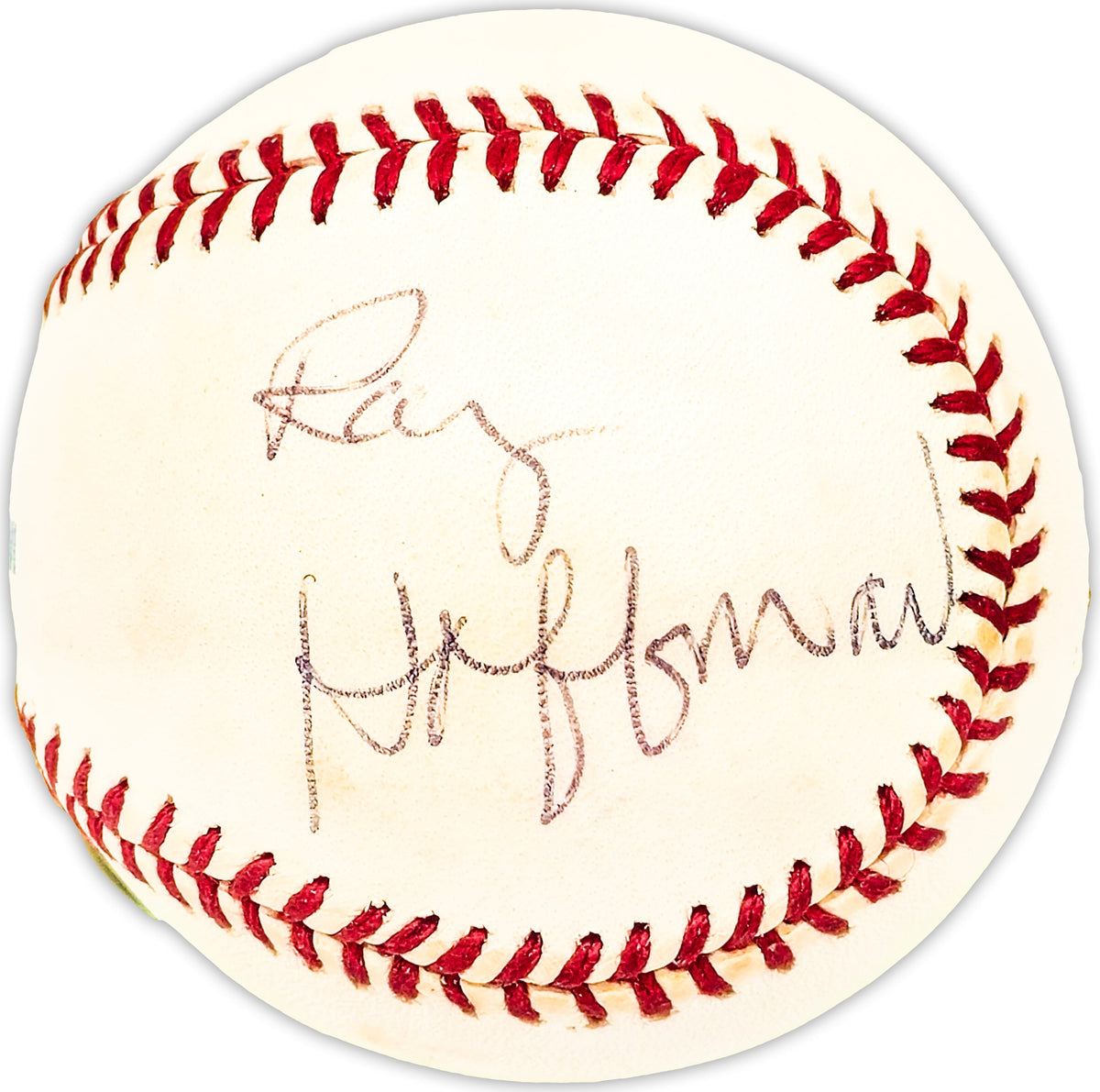 Ray Hoffman Autographed Official MLB Baseball Washington Senators Beckett BAS QR #BM25408
