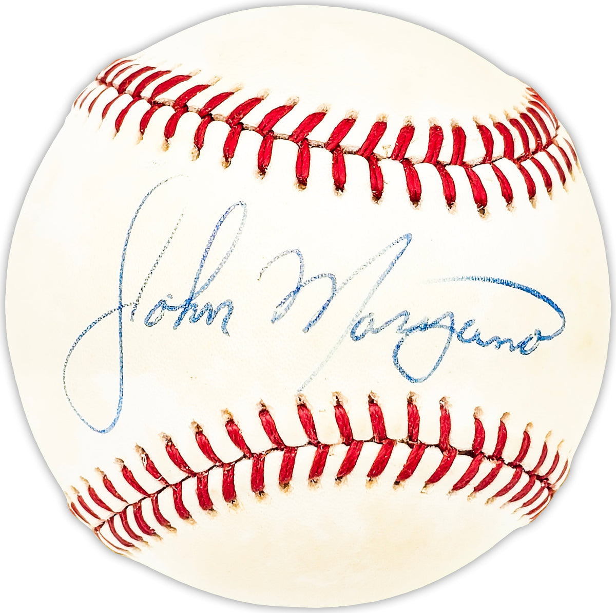John Marzano Autographed Official AL Baseball Boston Red Sox, Seattle Mariners Beckett BAS QR #BM25410