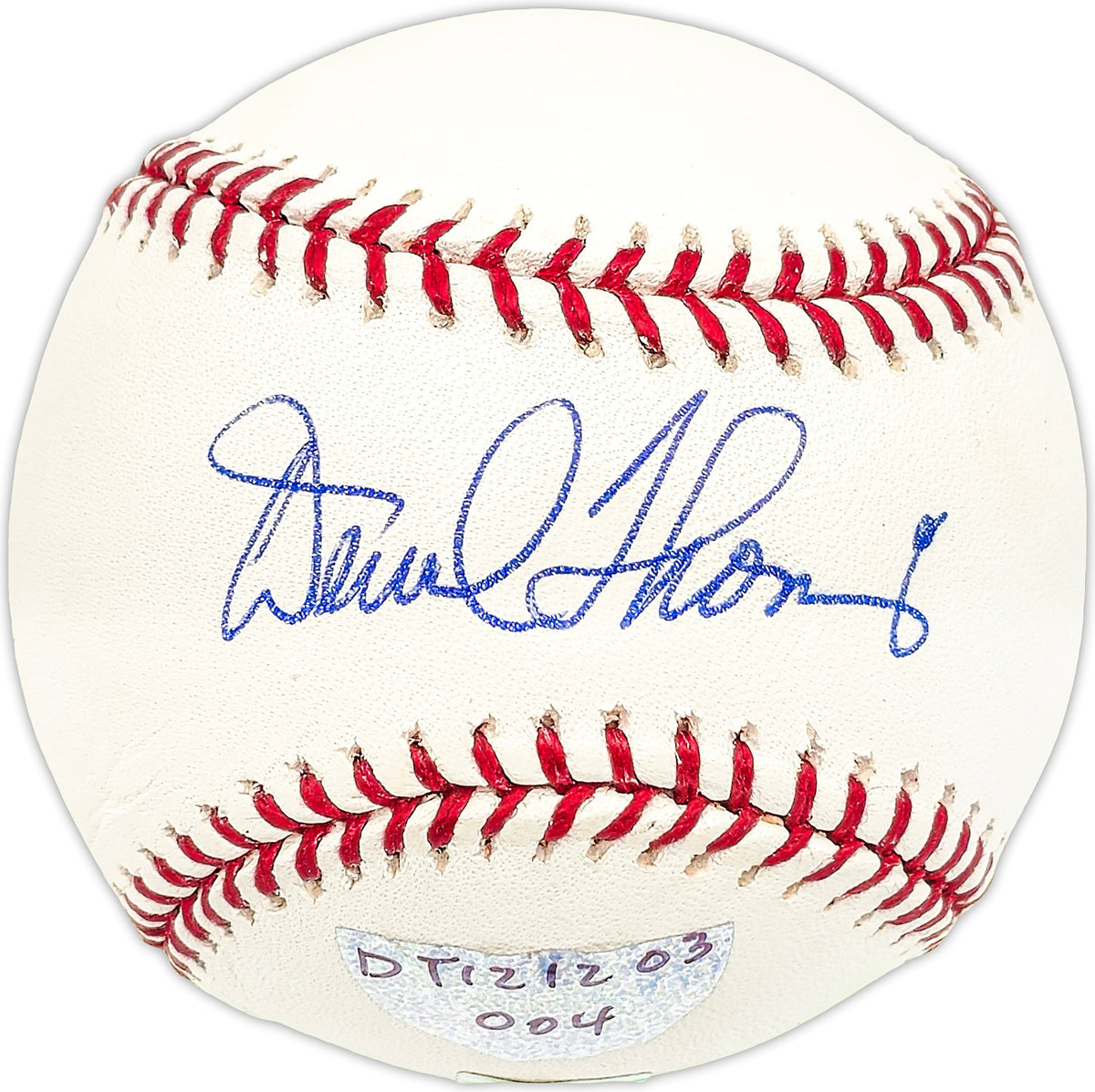 Derrel Thomas Autographed Official MLB Baseball Los Angeles Dodgers