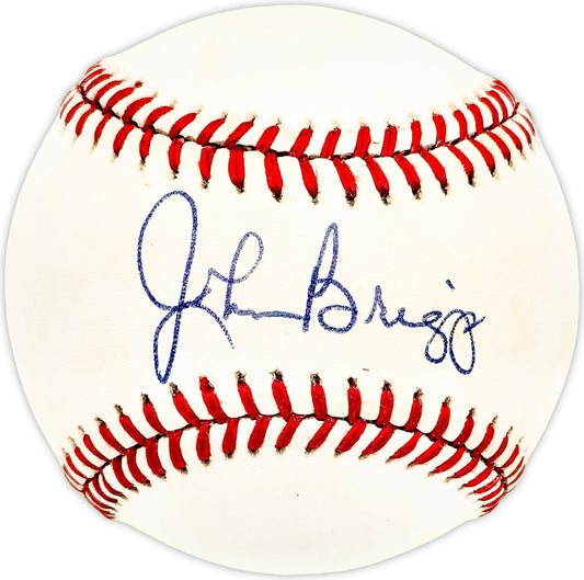 John Johnny Briggs Autographed Official NL Baseball Philadelphia Phillies