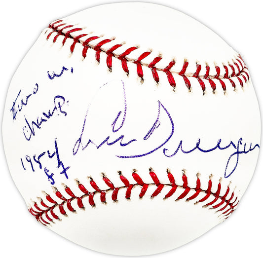 Juan Berenguer Autographed Official MLB Baseball Detroit Tigers, Minnesota Twins "Two time Champ 1984 & 87"