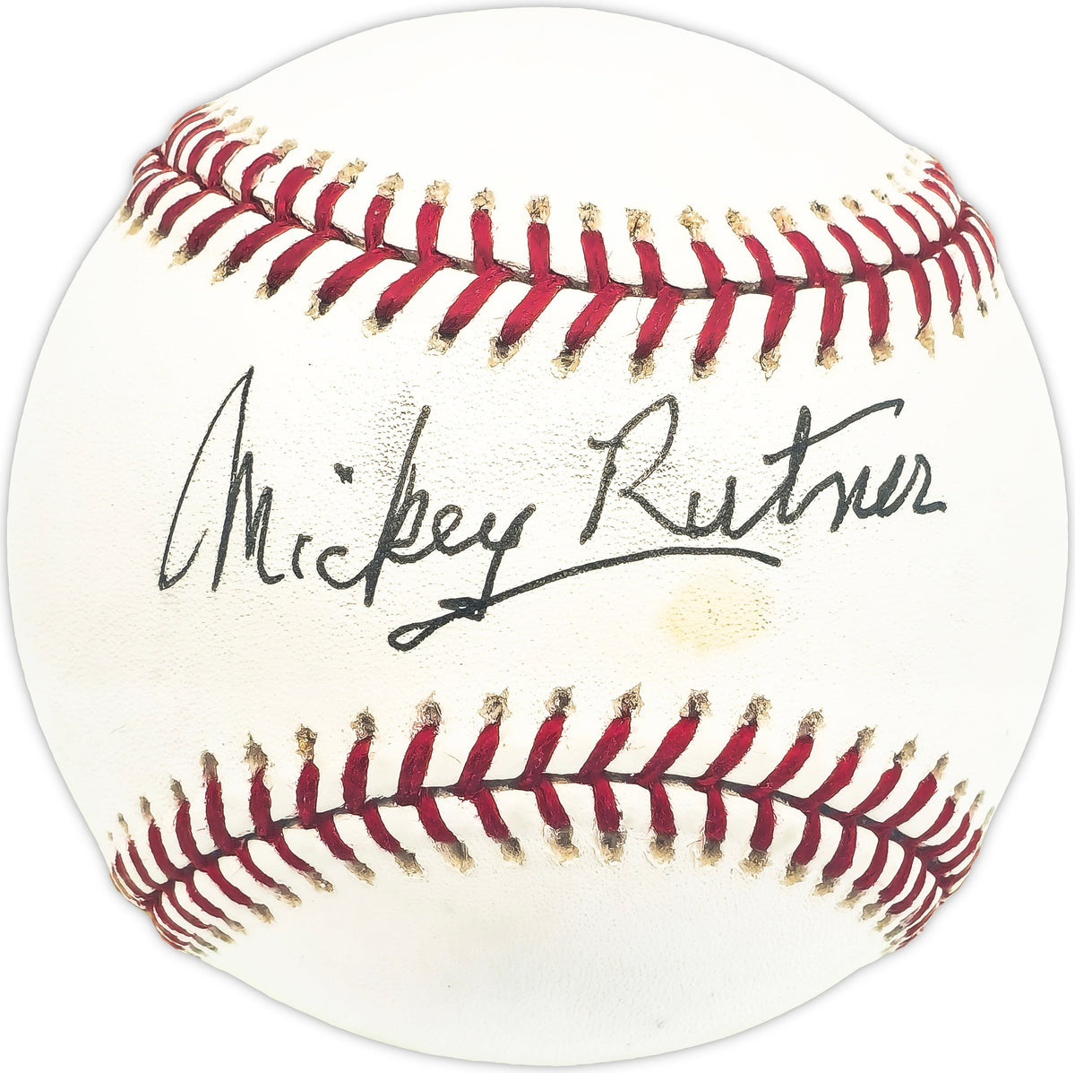 Mickey Rutner Autographed Official AL Baseball Philadelphia A's Beckett BAS QR #BM25899