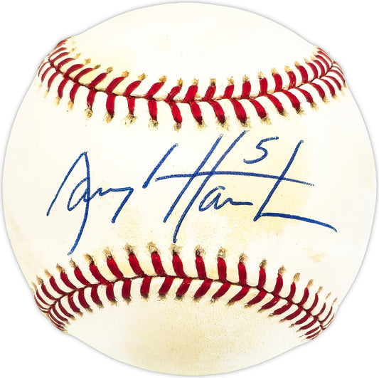 Darryl Hamilton Autographed Official NL Baseball San Francisco Giants, Milwaukee Brewers Beckett BAS QR #BM26009