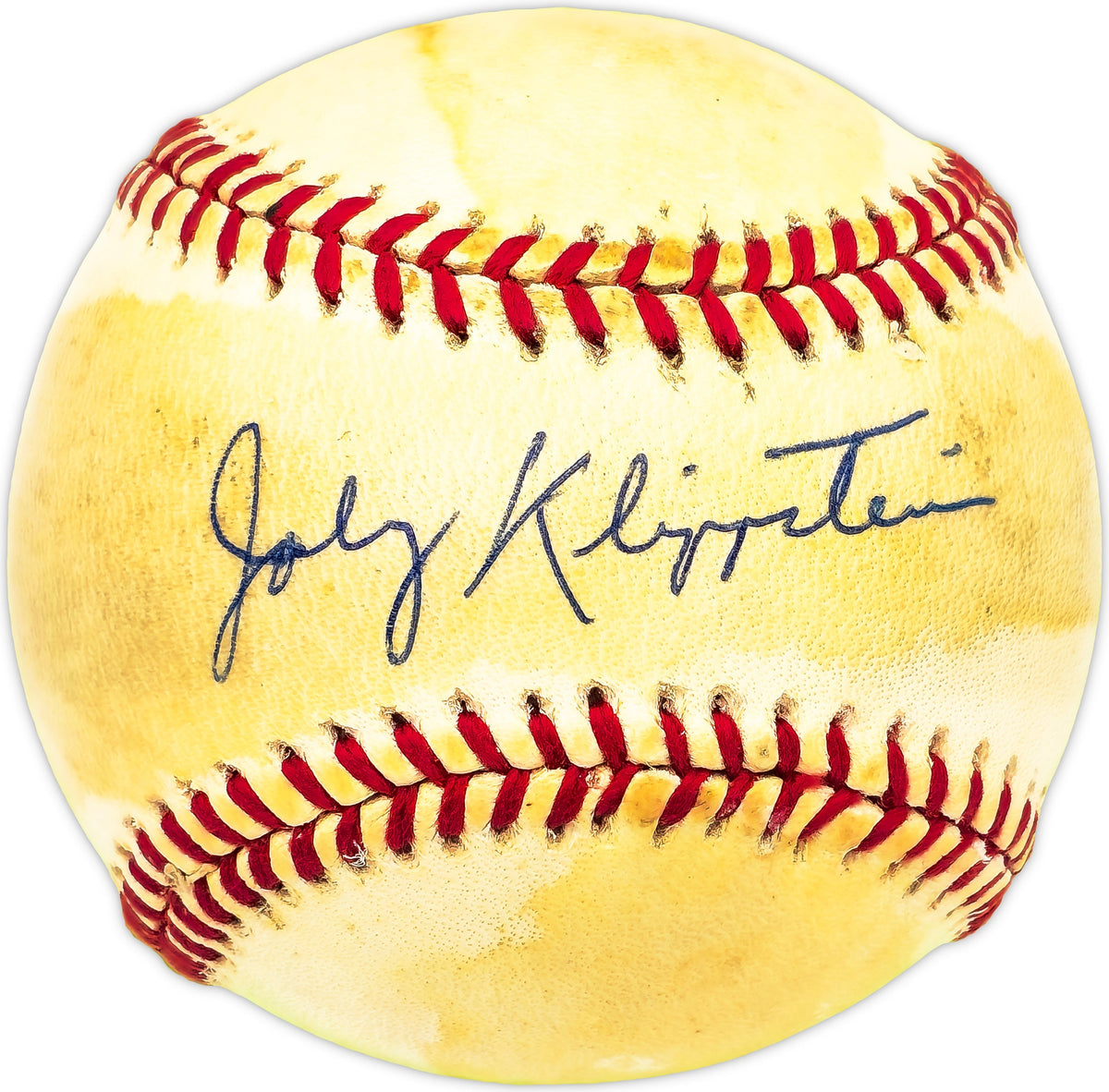 Johnny Klippstein Autographed Official NL Baseball Los Angeles Dodgers, Chicago Cubs