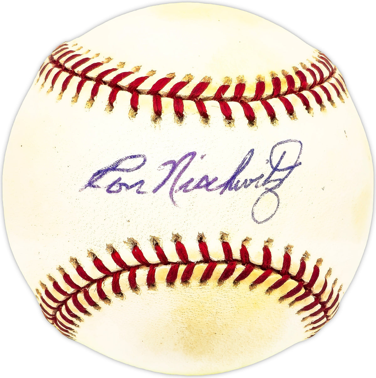 Ron Nischwitz Autographed Official AL Baseball Detroit Tigers, Cleveland Indians