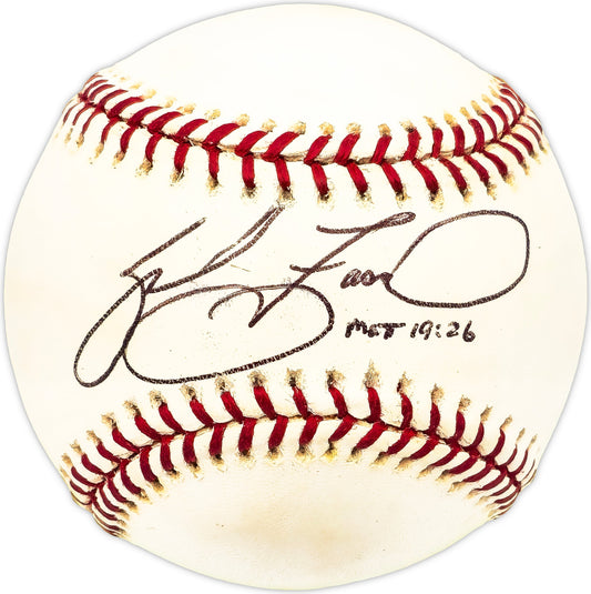 Sal Fasano Autographed Official MLB Baseball Blu Toronto Blue Jays, New York Yankees