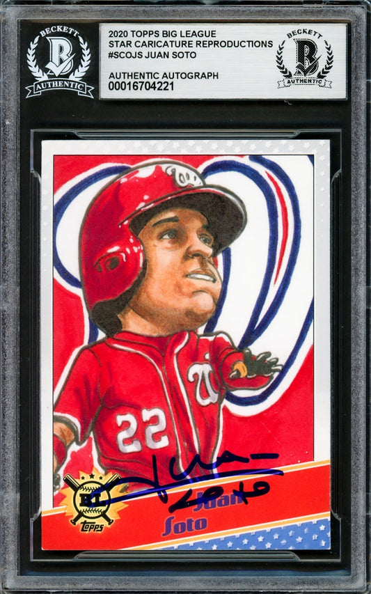 Juan Soto Autographed 2020 Topps Big League Star Caricature Card #SCO-JS New York Yankees Beckett BAS