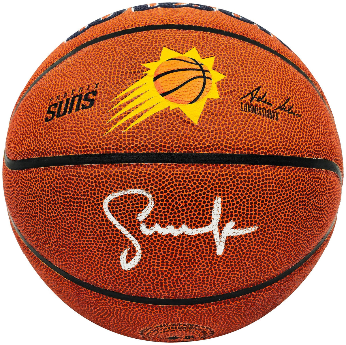 Steve Nash Autographed Composite Leather Phoenix Suns Logo Basketball Beckett BAS Witness