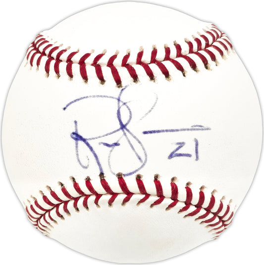 Ron Johnson Autographed Official MLB Baseball Royals, Expos Beckett BAS QR #BN13247