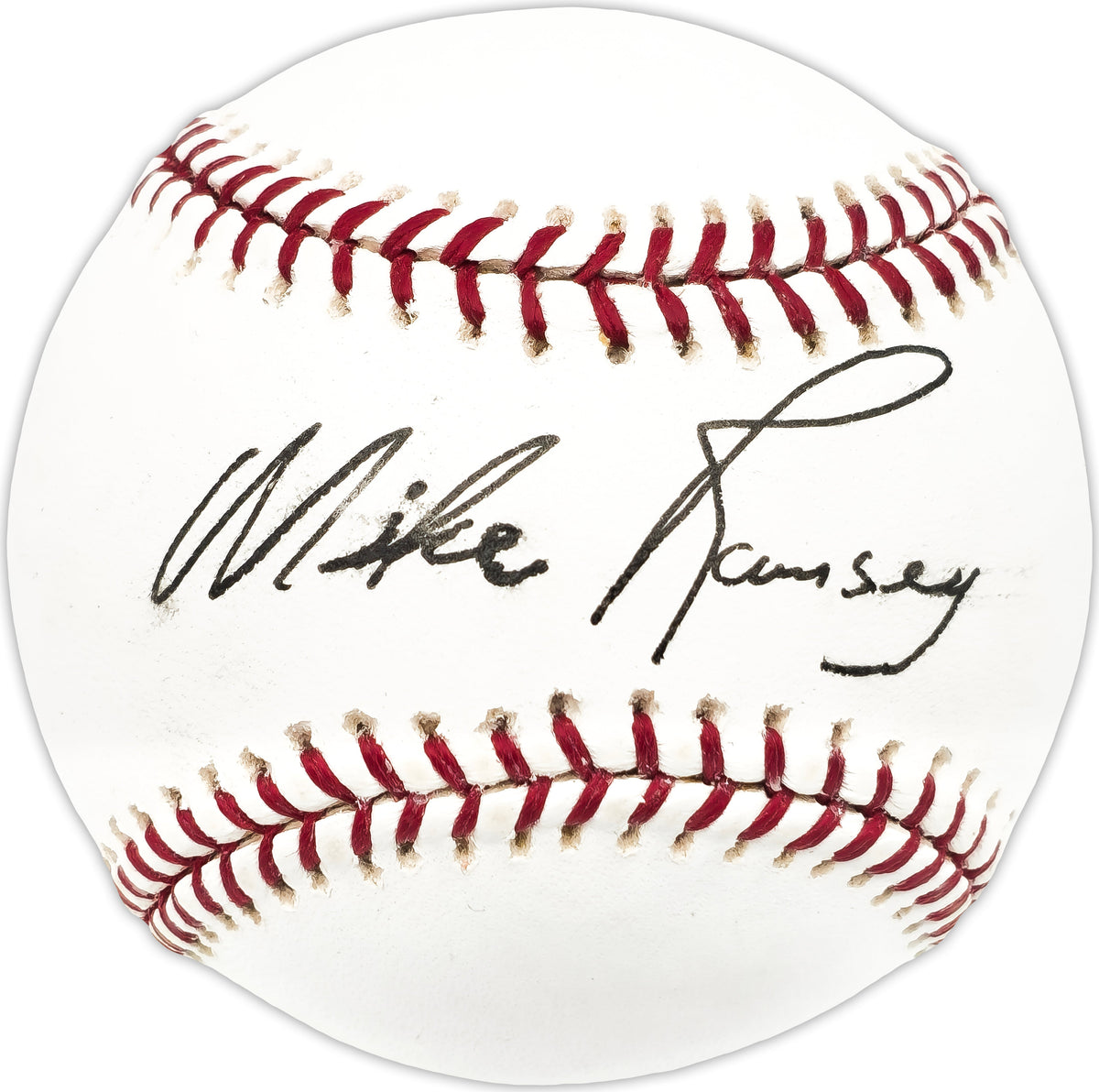 Mike Ramsey Autographed Official MLB Baseball St. Louis Cardinals (Smudged) Beckett BAS QR #BN13248
