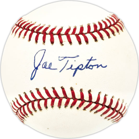 Joe Tipton Autographed Official AL Baseball Cleveland Indians, Chicago White Sox Beckett BAS QR #BN13188